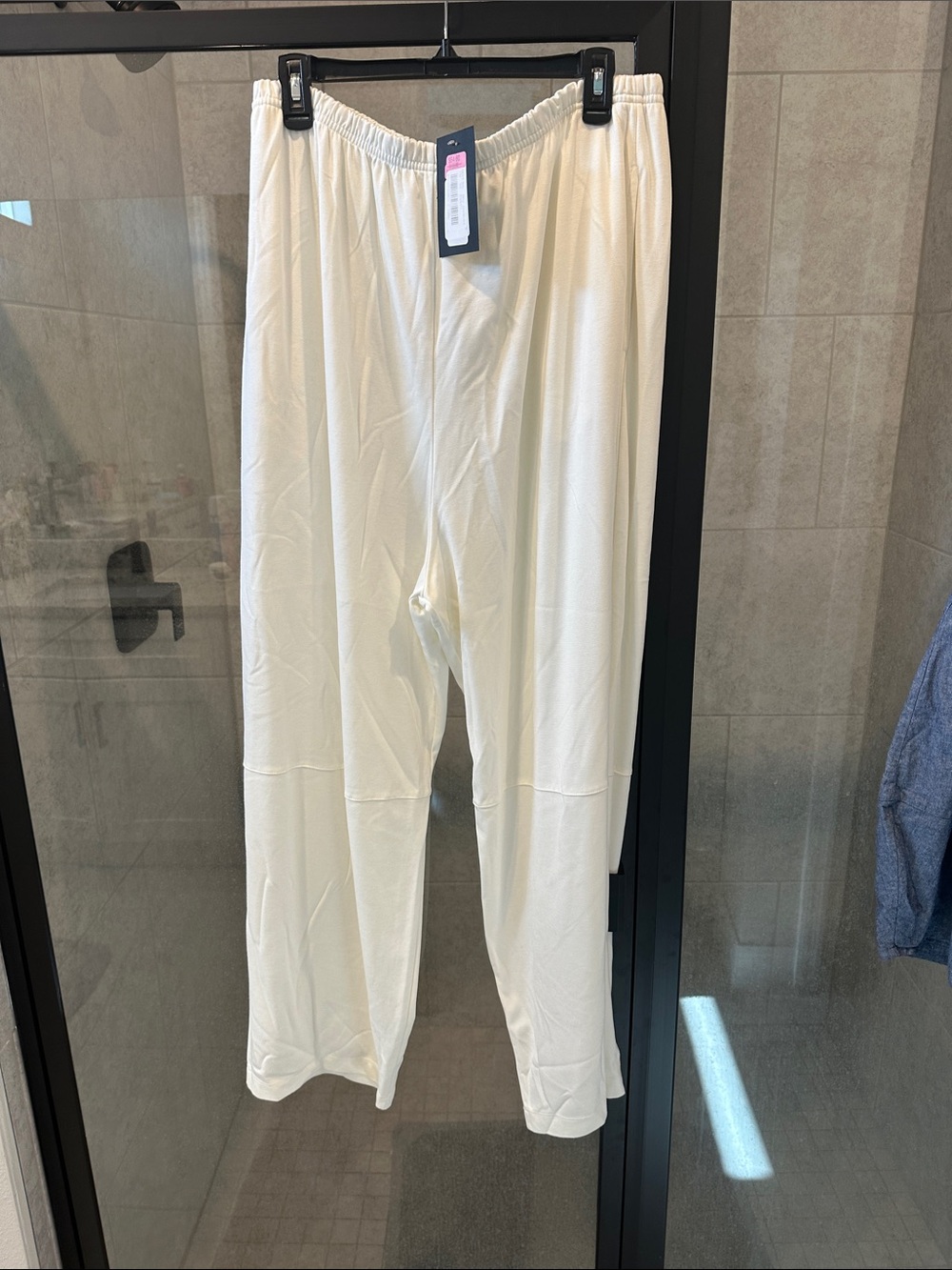bryn Walker Cream Wide-Leg Lounge Pants